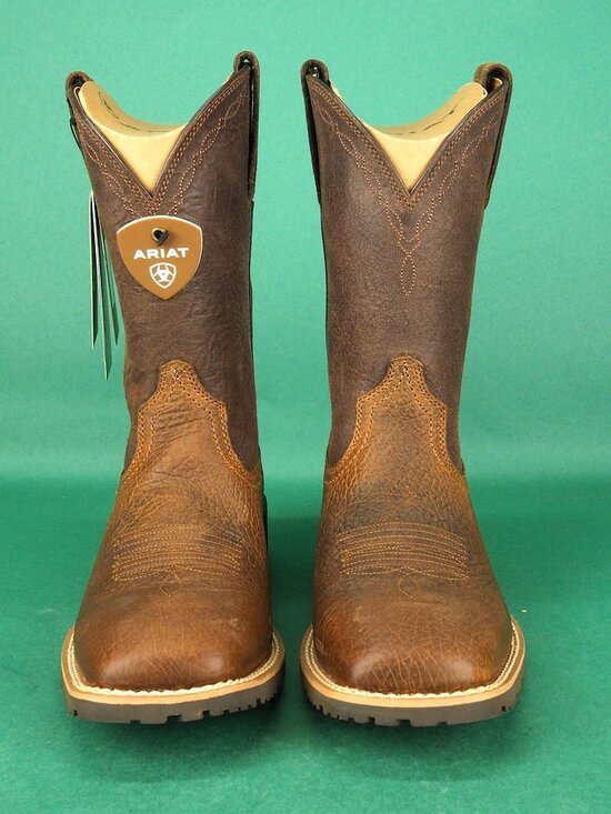 NEW Ariat Hybrid Grit Western Boot Mens 10 D Medium Earth/Alamo Brown Square Toe main image 15
